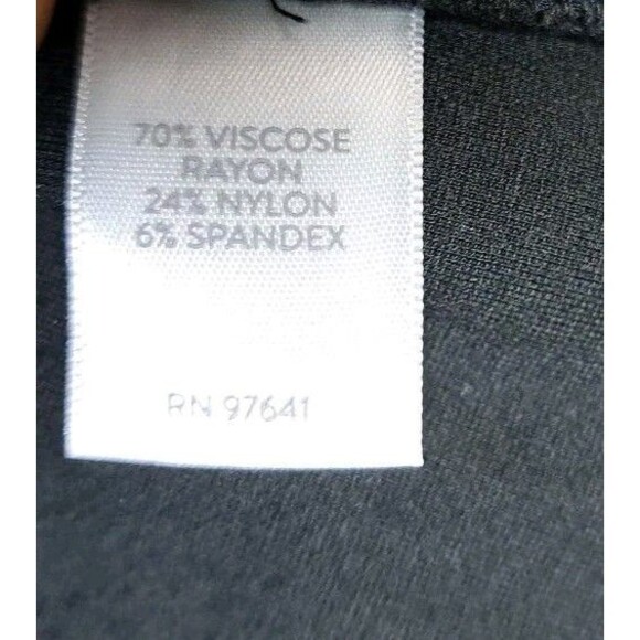 J.Jill Ponte Knit Top Black  Button Detail Sleeve Tee Shirt Heavyweight - Picture 7 of 8
